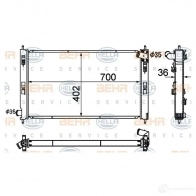 Радиатор охлаждения двигателя HELLA Mitsubishi Outlander 2 (CW) 2006 – 2012 03LIH4 _BEHR HELLA SERVICE_ 8mk376790351