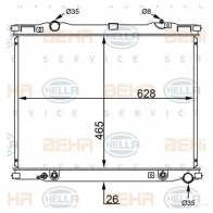 Радиатор охлаждения двигателя HELLA NUJH 2X 1424737349 8mk376775734 4045621524234