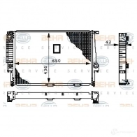 Радиатор охлаждения двигателя HELLA 45423 8mk376713141 KJ0SN _BEHR HELLA SERVICE_ - Изображение 5