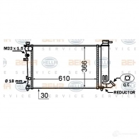 Радиатор охлаждения двигателя HELLA 8mk376766761 _BEHR HELLA SERVICE_ 46888 MEAQ7