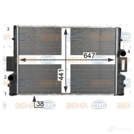Радиатор охлаждения двигателя HELLA 0MQT7OA 8mk376774434 47081 _BEHR HELLA SERVICE_ - Изображение 5