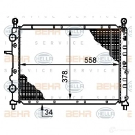 Радиатор охлаждения двигателя HELLA JCP9V1G 45976 8mk376719541 _BEHR HELLA SERVICE_