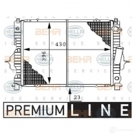Радиатор охлаждения двигателя HELLA _BEHR HELLA SERVICE_ Renault Twingo (C06) 1 Хэтчбек 1.2 (C063. C064) 55 л.с. 1993 – 1996 8mk376706471 6LA2OAT