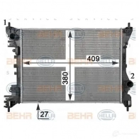 Радиатор охлаждения двигателя HELLA 8mk376900011 1CEEXW 47213 _BEHR HELLA SERVICE_ - Изображение 4