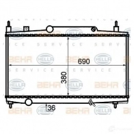 Радиатор охлаждения двигателя HELLA 8mk376717581 45798 PPVCI _BEHR HELLA SERVICE_