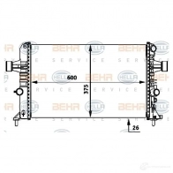 Радиатор охлаждения двигателя HELLA 8mk376718334 _BEHR HELLA SERVICE_ MZWX0PN Opel Astra (G) 2 Кабриолет 1.6 (F67) 103 л.с. 2003 – 2005