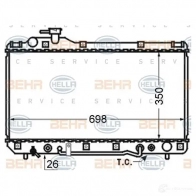 Радиатор охлаждения двигателя HELLA _BEHR HELLA SERVICE_ PUA4S 8mk376724721 Toyota RAV4 (XA10) 1 1994 – 2000