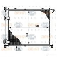 Радиатор охлаждения двигателя HELLA _BEHR HELLA SERVICE_ 9SH7LPP Renault Safrane 2 (B54) 1996 – 2000 8mk376719341