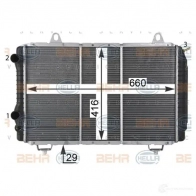 Радиатор охлаждения двигателя HELLA 8mk376717521 _BEHR HELLA SERVICE_ 45791 MHVEV - Изображение 5