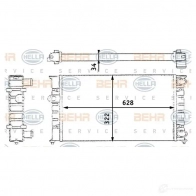 Радиатор охлаждения двигателя HELLA Z3284U 8mk376713424 Volkswagen Golf 3 (1H5) Универсал 1.9 SDI 64 л.с. 1995 – 1999 _BEHR HELLA SERVICE_