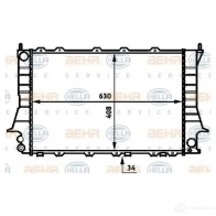 Радиатор охлаждения двигателя HELLA Audi A6 (C4) 1 1994 – 1997 8mk376713611 8V38N _BEHR HELLA SERVICE_