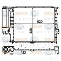 Радиатор охлаждения двигателя HELLA 45414 8mk376713081 8SGZUEQ _BEHR HELLA SERVICE_ - Изображение 5