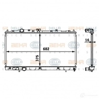 Радиатор охлаждения двигателя HELLA WN90UQ 45875 _BEHR HELLA SERVICE_ 8mk376718411