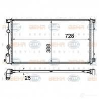 Радиатор охлаждения двигателя HELLA 44843 K243MT9 8mk376700651 _BEHR HELLA SERVICE_ - Изображение 4