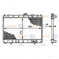 Радиатор охлаждения двигателя HELLA 45114 KX33JZ 8mk376708641 _BEHR HELLA SERVICE_