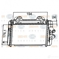 Радиатор охлаждения двигателя HELLA Audi A6 Allroad (C5) 2 1997 – 2004 3FY6ES6 8mk376765261 _BEHR HELLA SERVICE_