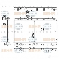 Радиатор охлаждения двигателя HELLA 8mk376762741 _BEHR HELLA SERVICE_ VM4SEK7 46731