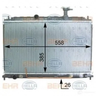 Радиатор охлаждения двигателя HELLA 8mk376763491 _BEHR HELLA SERVICE_ ZKL5A Kia Rio 2 (JB) 2005 – 2011