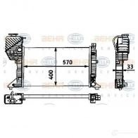 Радиатор охлаждения двигателя HELLA 5FP9P _BEHR HELLA SERVICE_ 46119 8mk376721354 - Изображение 4