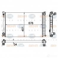 Радиатор охлаждения двигателя HELLA GAS3NFX Audi A6 (C6) 3 Универсал 2.7 Tdi 190 л.с. 2008 – 2011 _BEHR HELLA SERVICE_ 8mk376790104