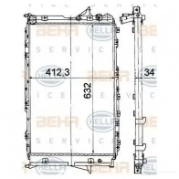 Радиатор охлаждения двигателя HELLA 8mk376765161 Audi A6 (C4) 1 1994 – 1997 _BEHR HELLA SERVICE_ ITL6N4