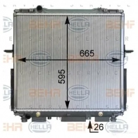 Радиатор охлаждения двигателя HELLA M9IW9P _BEHR HELLA SERVICE_ 46772 8mk376763601 - Изображение 2