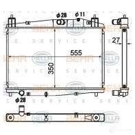 Радиатор охлаждения двигателя HELLA Mazda 2 (DE) 3 Хэтчбек 1.6 MZ CD 90 л.с. 2008 – 2015 8mk376790401 _BEHR HELLA SERVICE_ FI5O1BZ