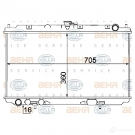 Радиатор охлаждения двигателя HELLA Nissan Primera (P12) 3 Седан 2.2 dCi 139 л.с. 2003 – 2025 NI2V524 _BEHR HELLA SERVICE_ 8mk376770701