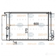 Радиатор охлаждения двигателя HELLA _BEHR HELLA SERVICE_ 8mk376753721 LCS7D Toyota Corolla (E150) 10 Седан