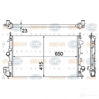 Радиатор охлаждения двигателя HELLA 8mk376700261 N5ZW8 _BEHR HELLA SERVICE_ 44791 - Изображение 2
