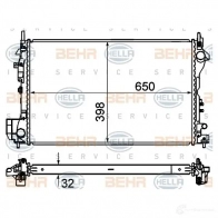 Радиатор охлаждения двигателя HELLA Opel Vectra (C) 3 Универсал 3.0 V6 CDTI (F35) 184 л.с. 2005 – 2008 8mk376735051 G51EPQ _BEHR HELLA SERVICE_