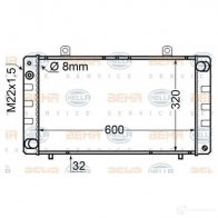 Радиатор охлаждения двигателя HELLA _BEHR HELLA SERVICE_ 44914 8mk376705651 AZHZP