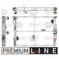 Радиатор охлаждения двигателя HELLA 46498 IJXV7NH _BEHR HELLA SERVICE_ 8mk376754071 - Изображение 2