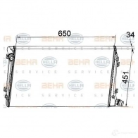 Радиатор охлаждения двигателя HELLA D92SGZ 8mk376765121 _BEHR HELLA SERVICE_ 46838 - Изображение 6