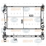 Радиатор охлаждения двигателя HELLA 8mk376900031 9FS1L _BEHR HELLA SERVICE_ 47215 - Изображение 4