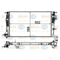 Радиатор охлаждения двигателя HELLA NIP87 44816 8mk376700424 _BEHR HELLA SERVICE_ - Изображение 5