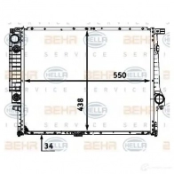 Радиатор охлаждения двигателя HELLA 45436 _BEHR HELLA SERVICE_ 8mk376713251 0Q38Q - Изображение 5