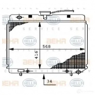 Радиатор охлаждения двигателя HELLA 6IPOUF1 _BEHR HELLA SERVICE_ 45210 8mk376710501 - Изображение 8