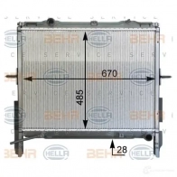 Радиатор охлаждения двигателя HELLA 8mk376763621 _BEHR HELLA SERVICE_ 46774 GLX5E - Изображение 2