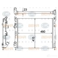 Радиатор охлаждения двигателя HELLA 44808 8mk376700381 _BEHR HELLA SERVICE_ AP8MD5Q - Изображение 4