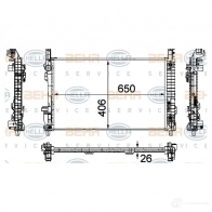 Радиатор охлаждения двигателя HELLA _BEHR HELLA SERVICE_ Mercedes A-Class 8mk376730564 BO8A6