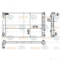 Радиатор охлаждения двигателя HELLA BIWEGWO Audi A6 (C6) 3 Универсал _BEHR HELLA SERVICE_ 8mk376749431