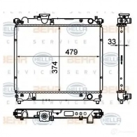 Радиатор охлаждения двигателя HELLA _BEHR HELLA SERVICE_ Suzuki Vitara (FT, GT, ET) 2 Кроссовер 1.6 i 16V AWD (ET. TA02. SE416) 97 л.с. 1990 – 1998 8mk376716411 2TLVO