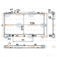 Радиатор охлаждения двигателя HELLA 8mk376790381 Mazda 6 (GH) 2 Хэтчбек 2.5 MZR 170 л.с. 2008 – 2012 ZBHI29 _BEHR HELLA SERVICE_