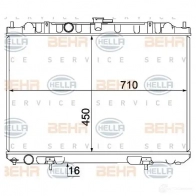 Радиатор охлаждения двигателя HELLA 46977 _BEHR HELLA SERVICE_ 8mk376770761 M3N8W