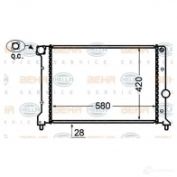 Радиатор охлаждения двигателя HELLA 8mk376766111 YYWPETC _BEHR HELLA SERVICE_ 46857 - Изображение 6