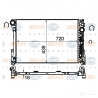 Радиатор охлаждения двигателя HELLA 3MPVVP 8mk376749554 Mercedes GLK (X204) 1 2008 – 2015 _BEHR HELLA SERVICE_