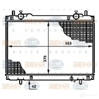 Радиатор охлаждения двигателя HELLA 8mk376720771 _BEHR HELLA SERVICE_ V0JYQ5 Fiat Marea (185) 1 Универсал 1.9 JTD 110 (185BxT1A) 110 л.с. 2000 – 2002