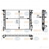 Радиатор охлаждения двигателя HELLA SIL68CS 8mk376717271 45767 _BEHR HELLA SERVICE_
