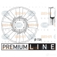 Крыльчатка охлаждения двигателя HELLA _BEHR HELLA SERVICE_ 50017 VB9DULG 8mv376733221